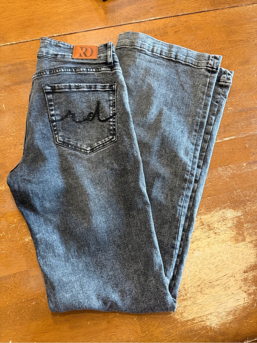 RD Black Wash Wide Leg Jeans for Women